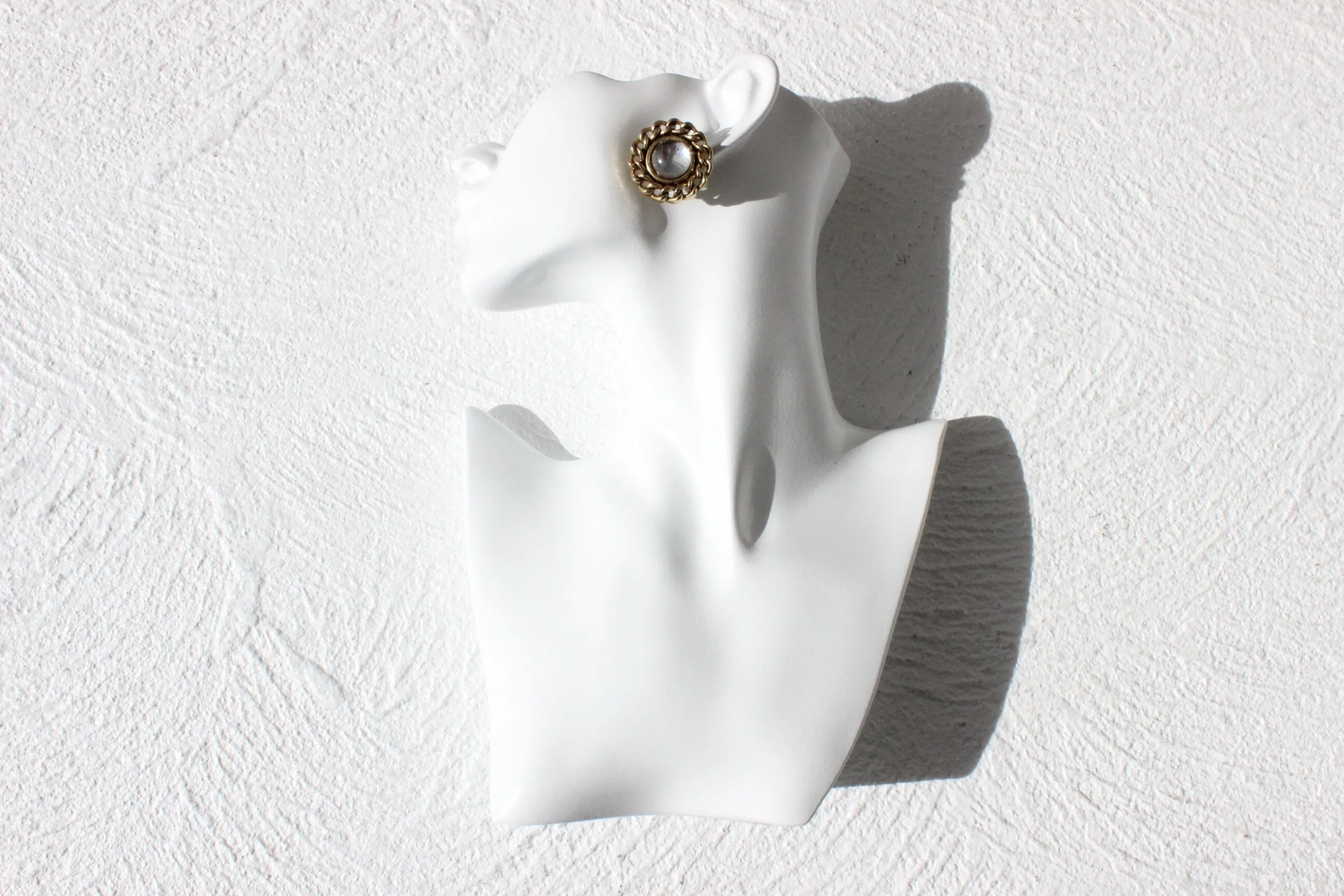 80s Baroque Gold & Translucent Gem Clip Ons