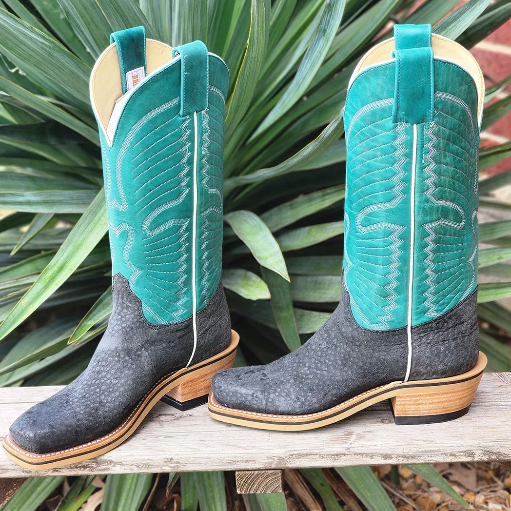 Anderson Bean Olathe Women's Turquoise & Dark Grey Carpincho Boots