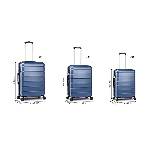 AOUZE Practical Luggage Suitcase Lightweight Expandable Lock Rotator 20 Inches 24 Inches 28 Inches Ultra-Lightweight But Very Durable Suitable for Outdoor Use (Color : Blue)