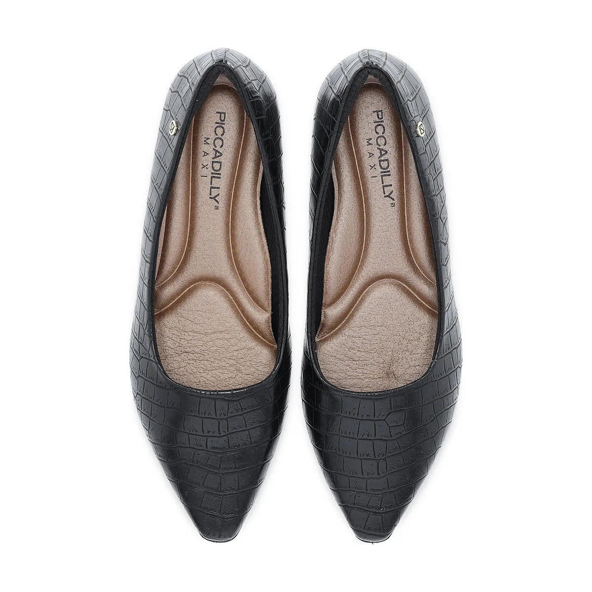 Black Croco flats for Women (279.004)