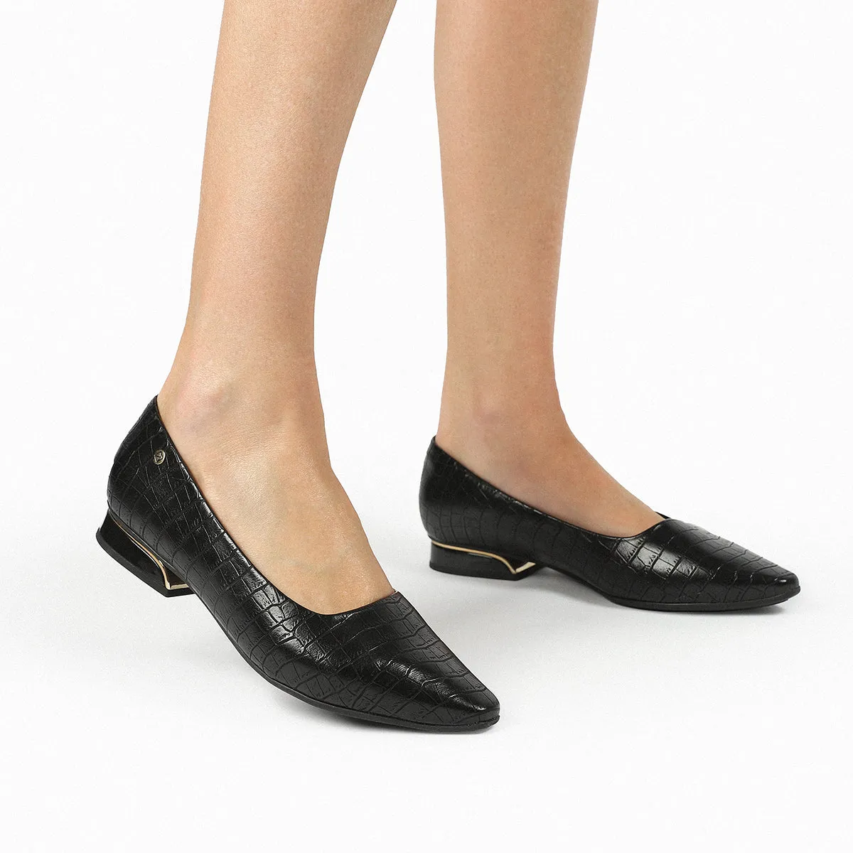 Black Croco flats for Women (279.004)