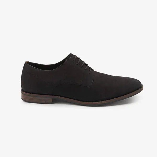 Black suede Derby Shoes