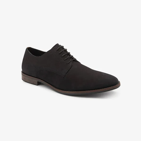 Black suede Derby Shoes