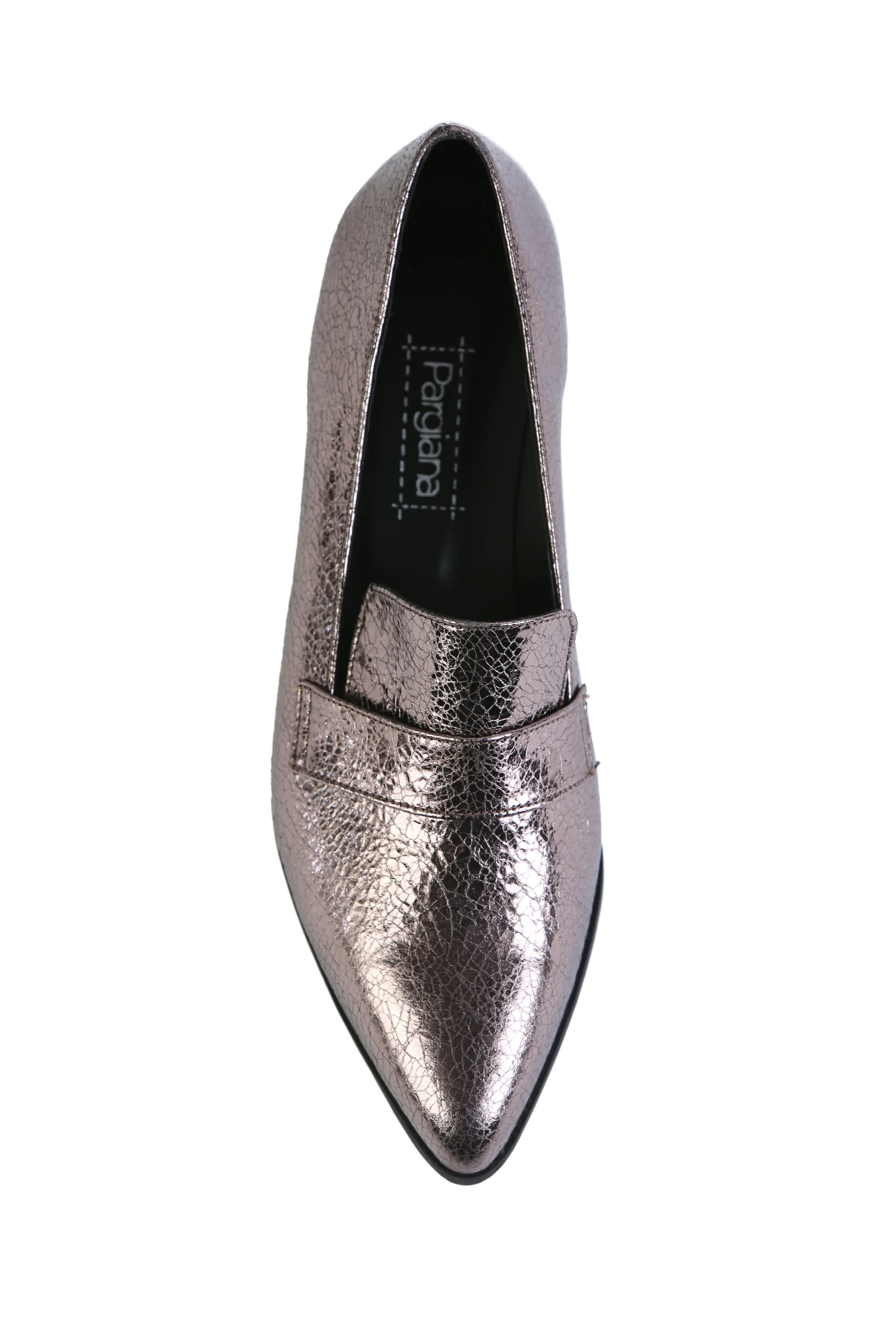 Bronze leather flats