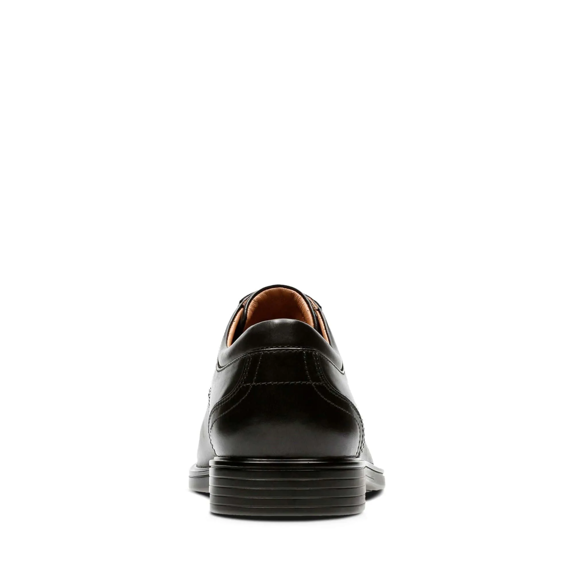 Clarks Men's Un Aldric Lace Dress Shoes- Black Leather