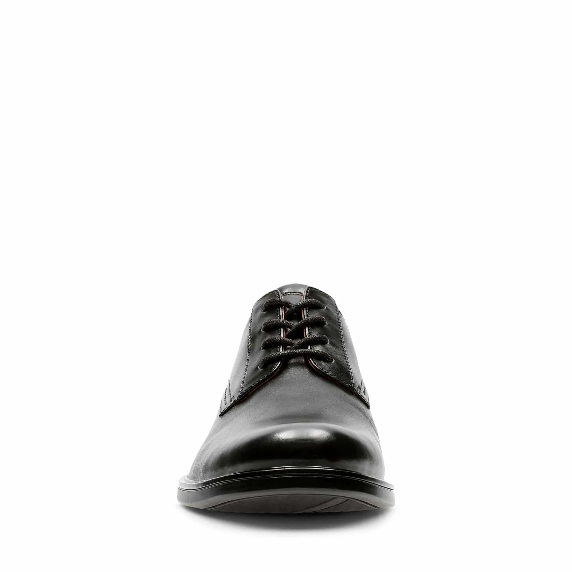 Clarks Men's Un Aldric Lace Dress Shoes- Black Leather