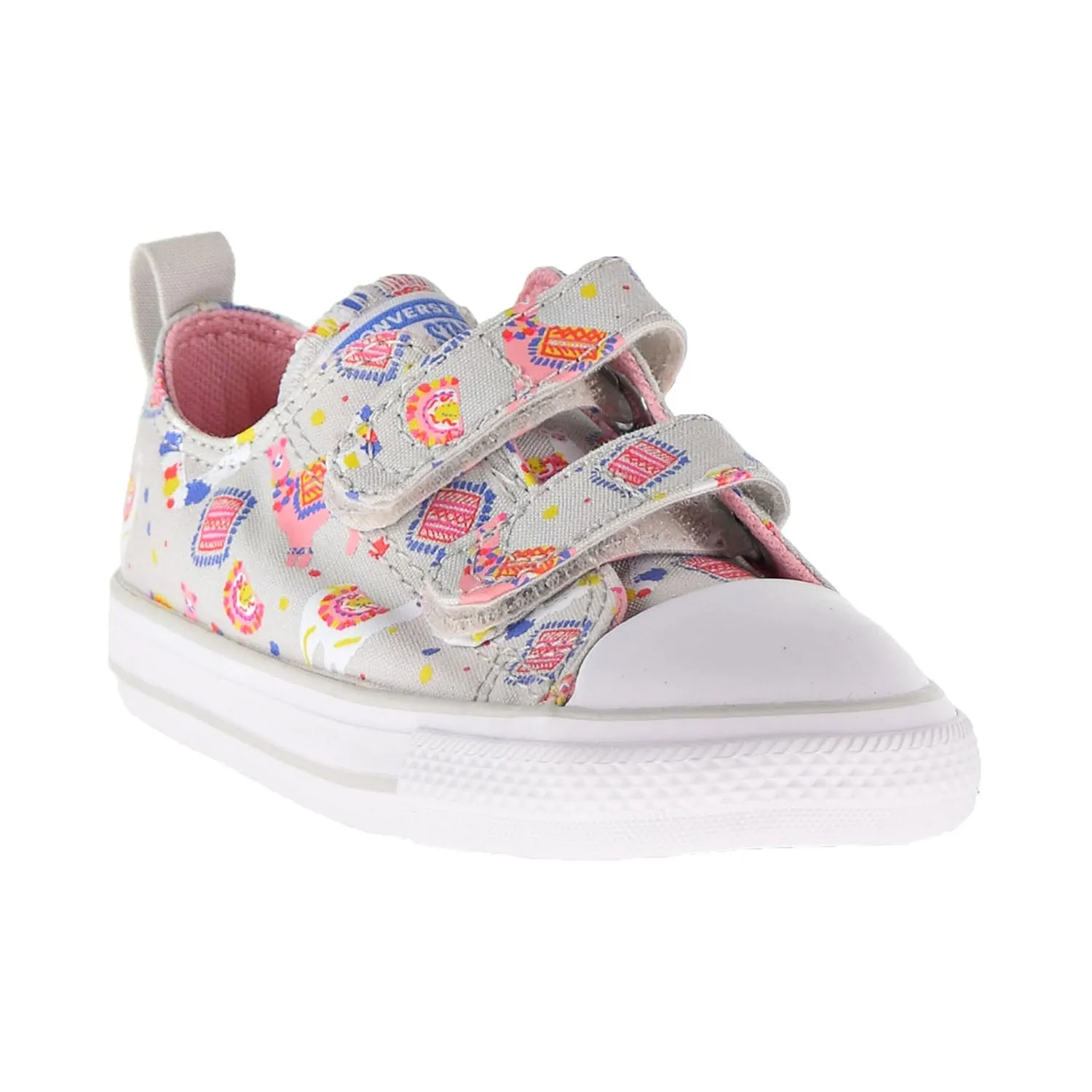 Converse Chuck Taylor AS Llama Party Hook And Loop Toddler Shoes Mouse-Pink