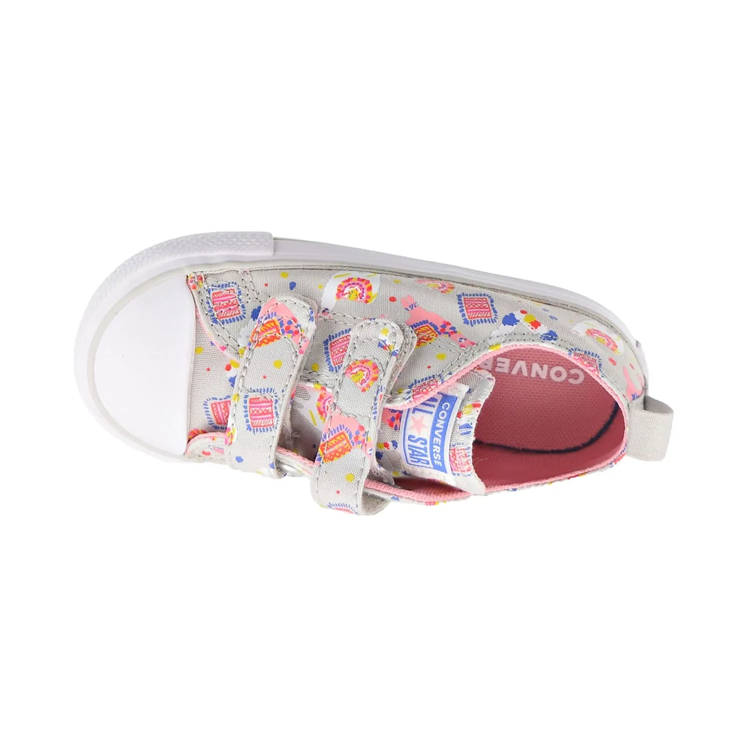 Converse Chuck Taylor AS Llama Party Hook And Loop Toddler Shoes Mouse-Pink