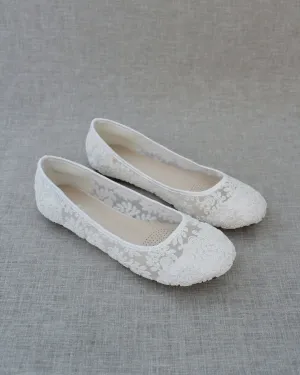 Crochet Lace Ballet Flats