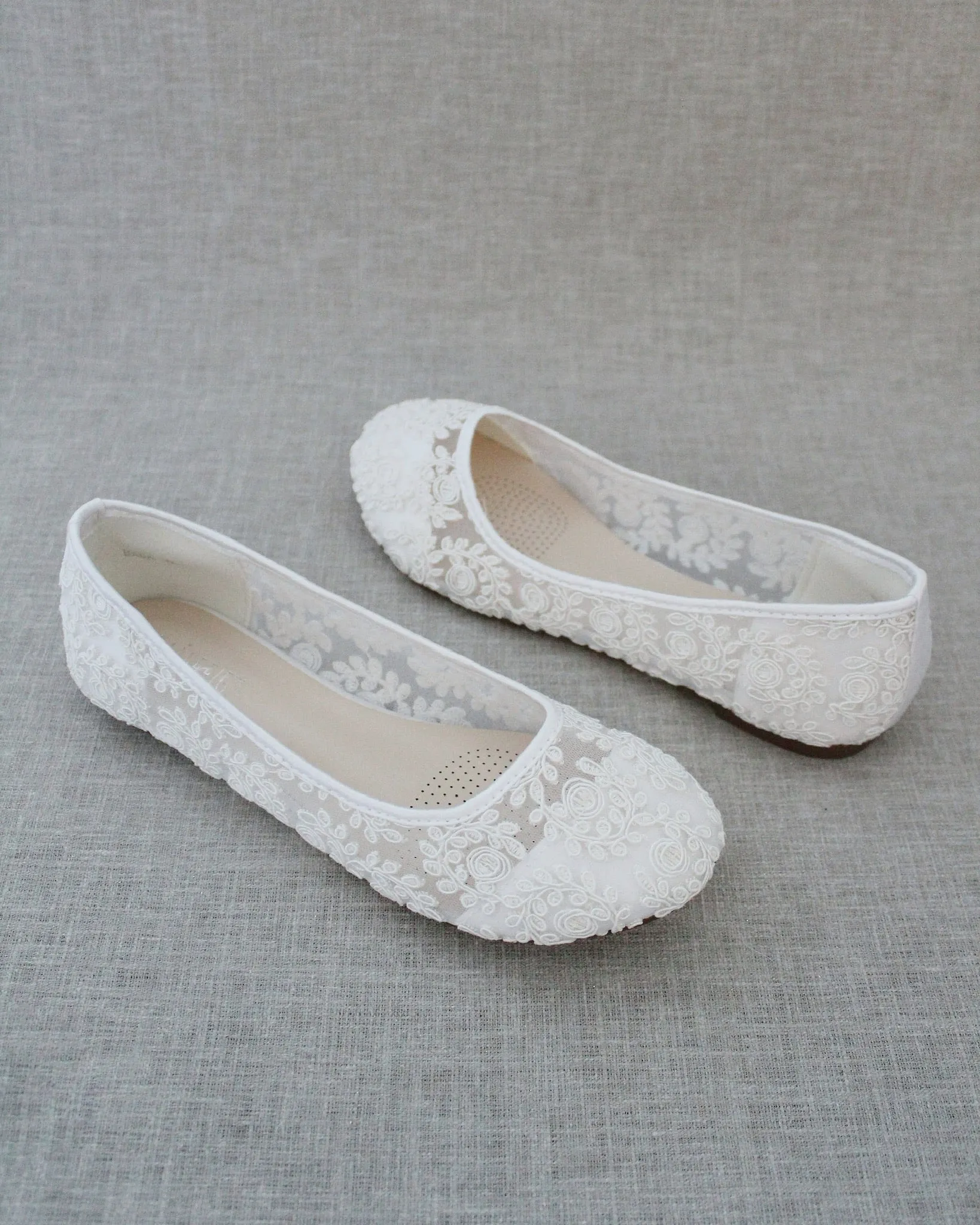 Crochet Lace Ballet Flats