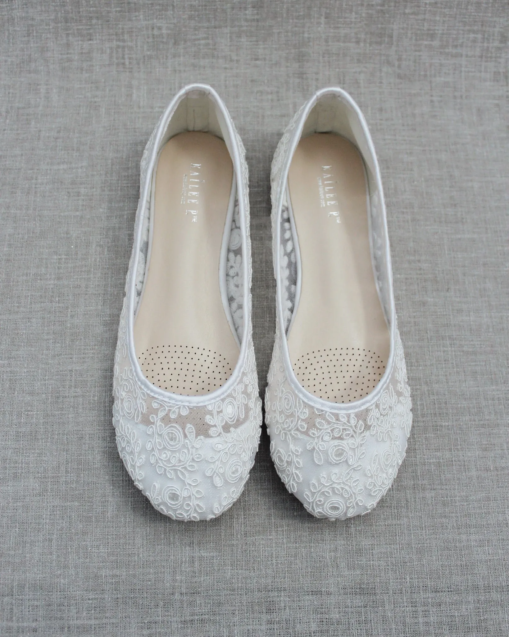 Crochet Lace Ballet Flats