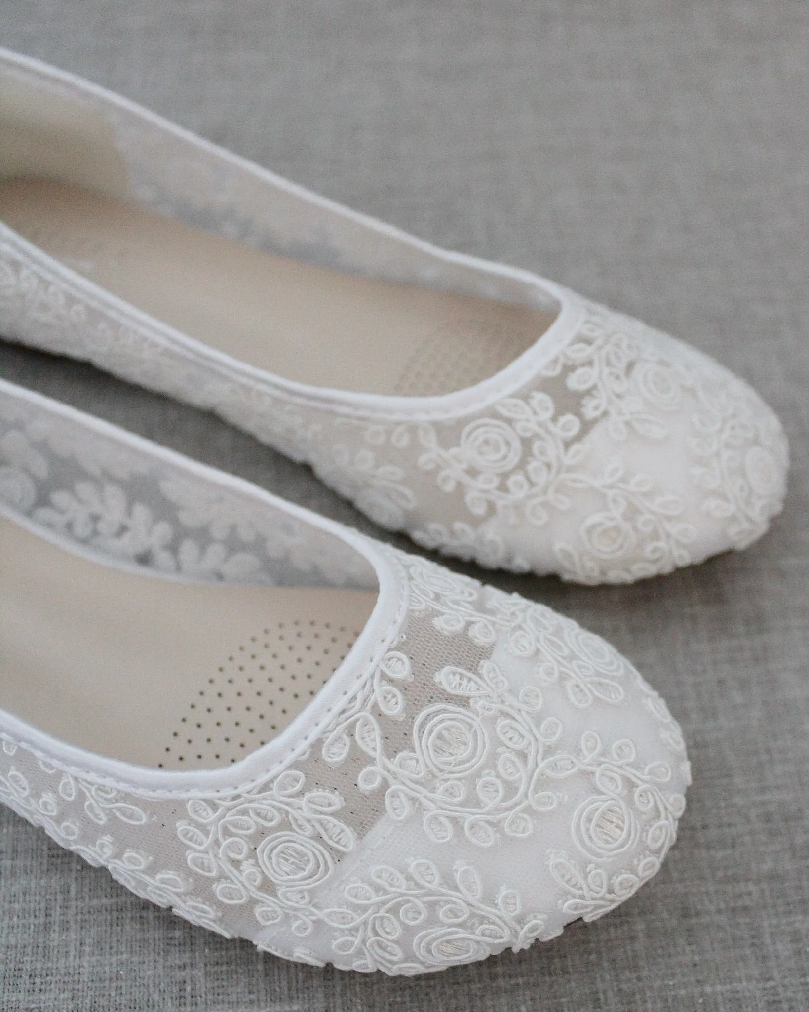 Crochet Lace Ballet Flats