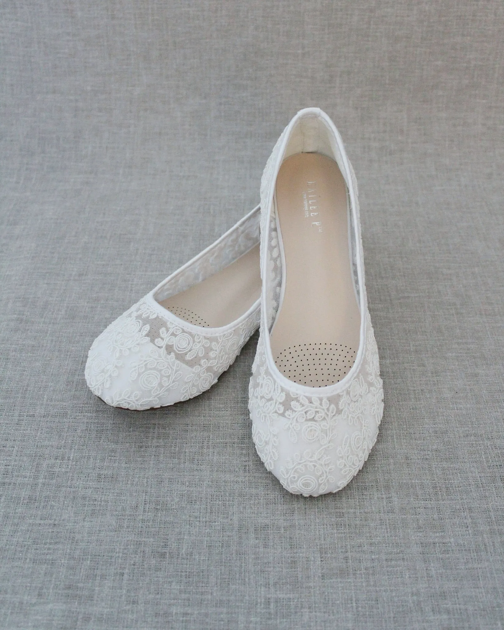 Crochet Lace Ballet Flats