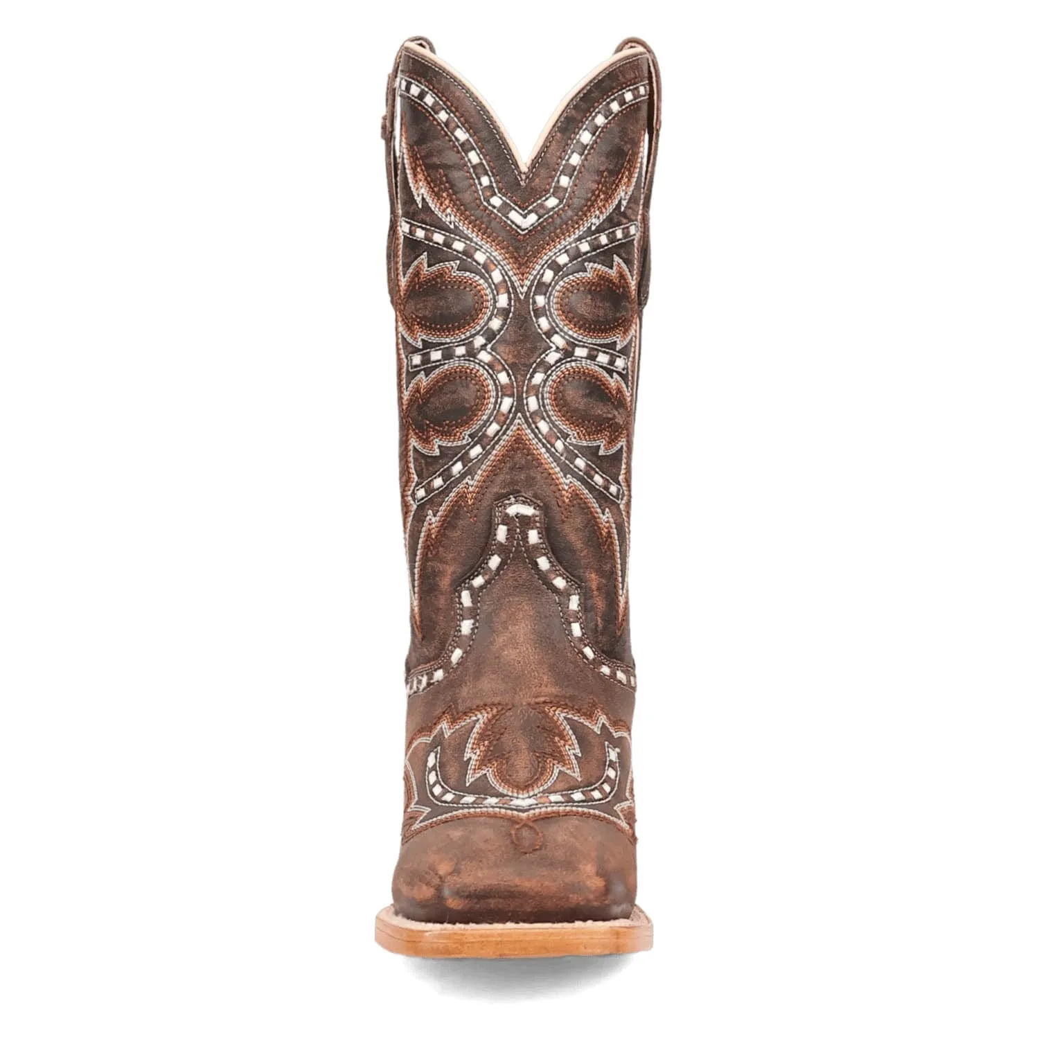 Dan Post Womens Gretchen Sanded Brown Leather Cowboy Boots