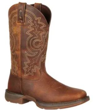 Durango Rebel Men's 12" Pull On Brown Leather Square Toe Western Boot DB4443
