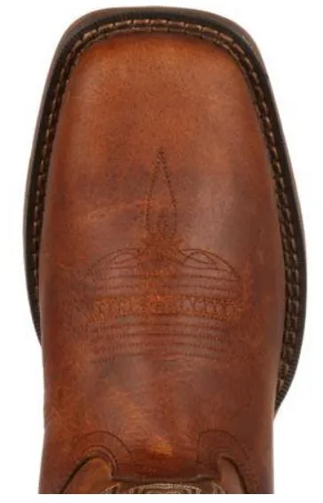 Durango Rebel Men's 12" Pull On Brown Leather Square Toe Western Boot DB4443