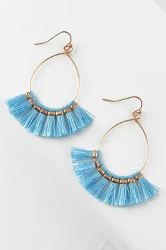 Fringe Tassel Fish Hook Earrings