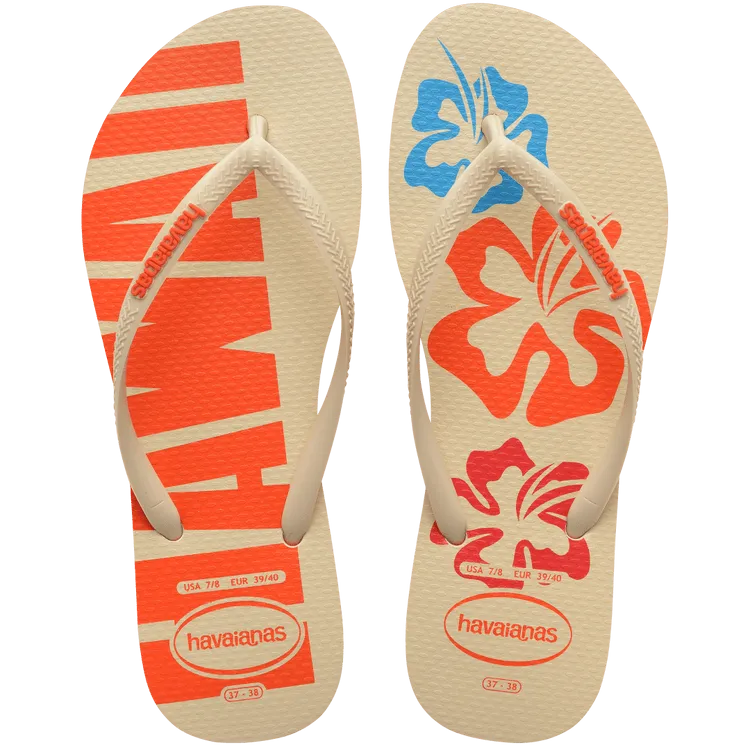 HAVAIANAS Slim Postcard USA sandal- Sunset Orange