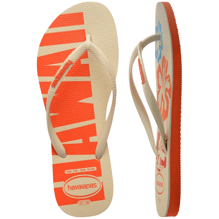 HAVAIANAS Slim Postcard USA sandal- Sunset Orange