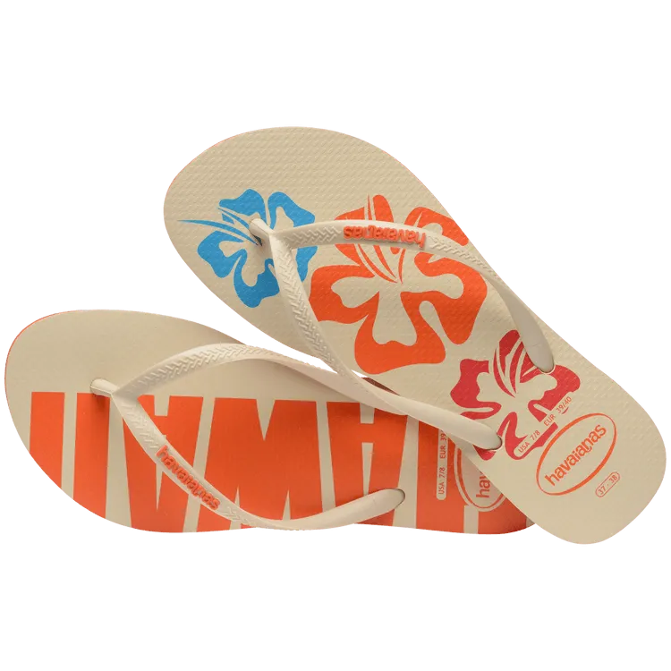 HAVAIANAS Slim Postcard USA sandal- Sunset Orange