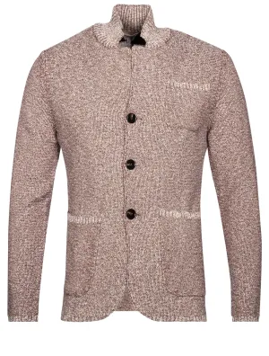 Knit Ribbed Swacket Wine