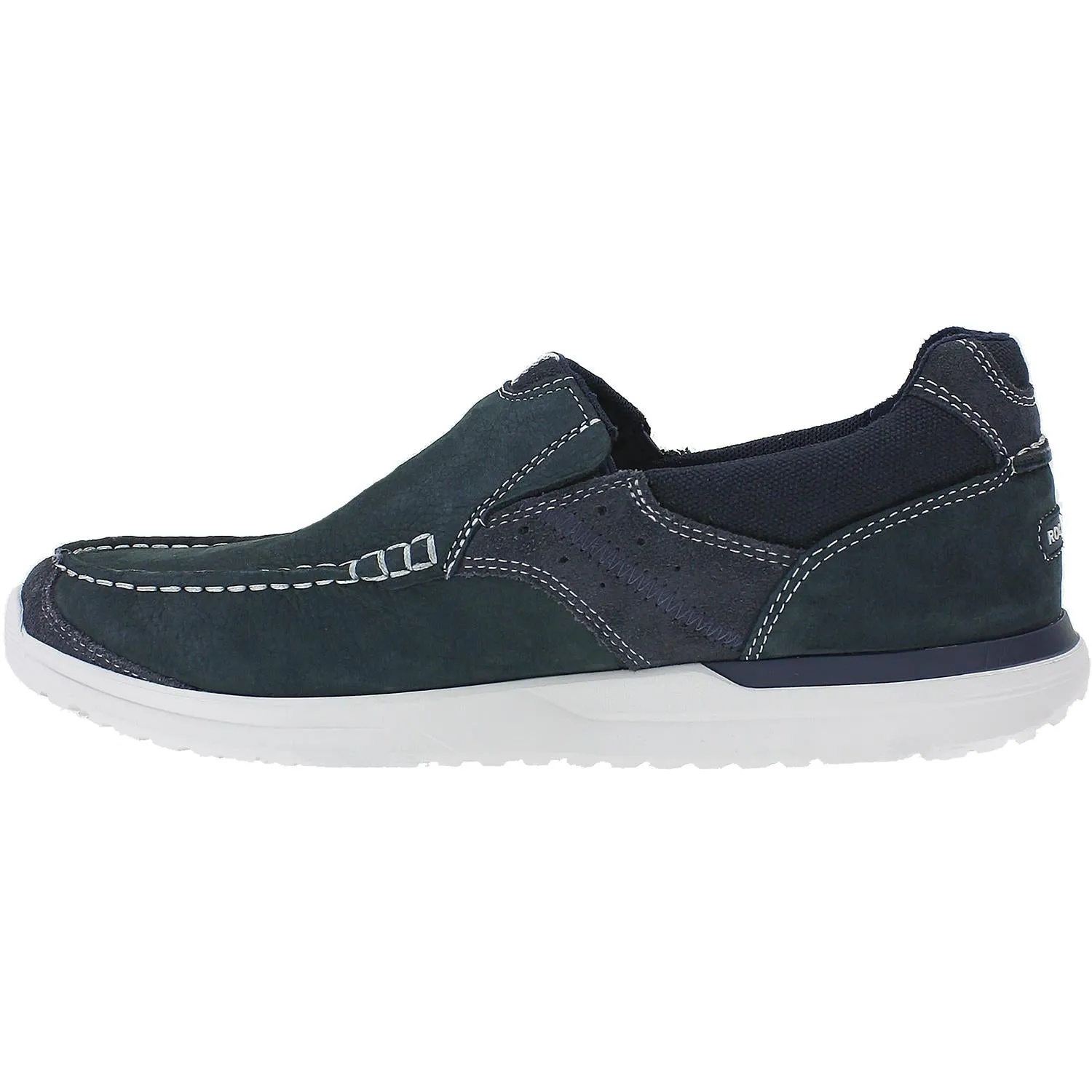 Men's Rockport Langdon Slip-On Steel Blue Nubuck