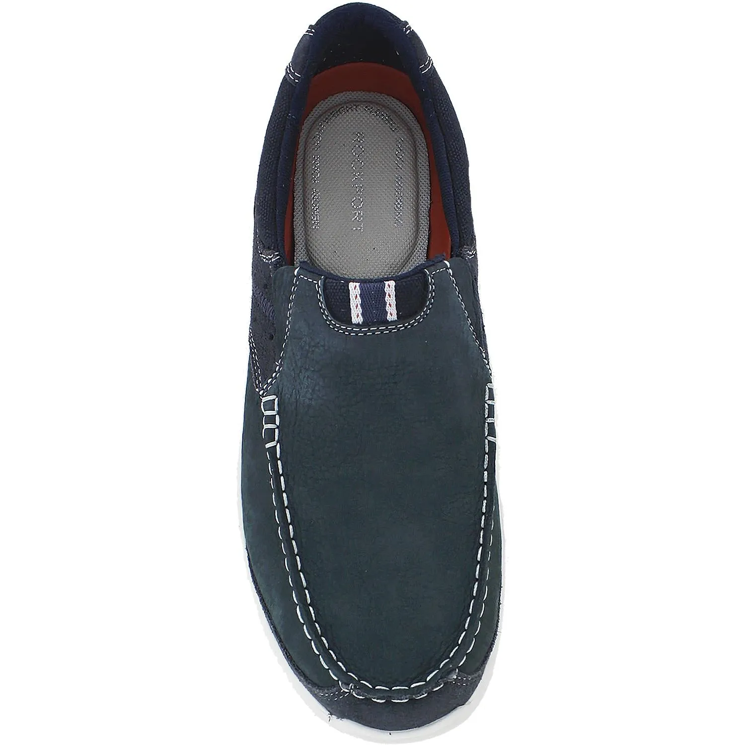 Men's Rockport Langdon Slip-On Steel Blue Nubuck