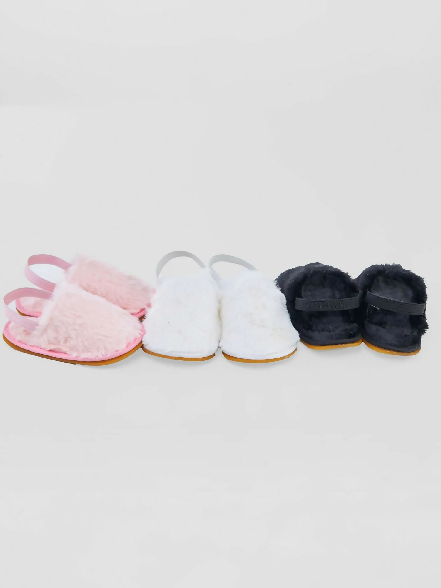 Princess Fur Sandal - Black