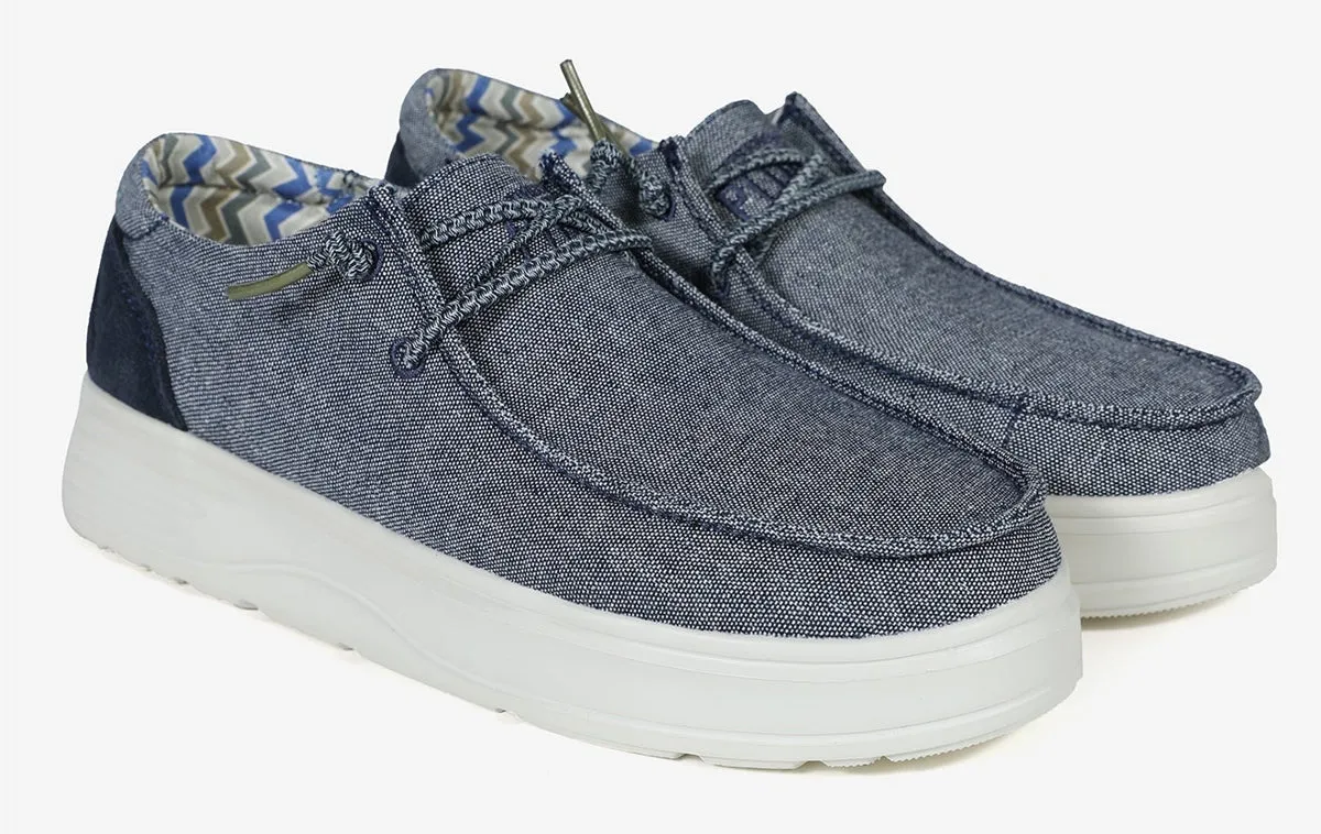 PWomens Recife Platform Canvas Shoes - Marino Navy