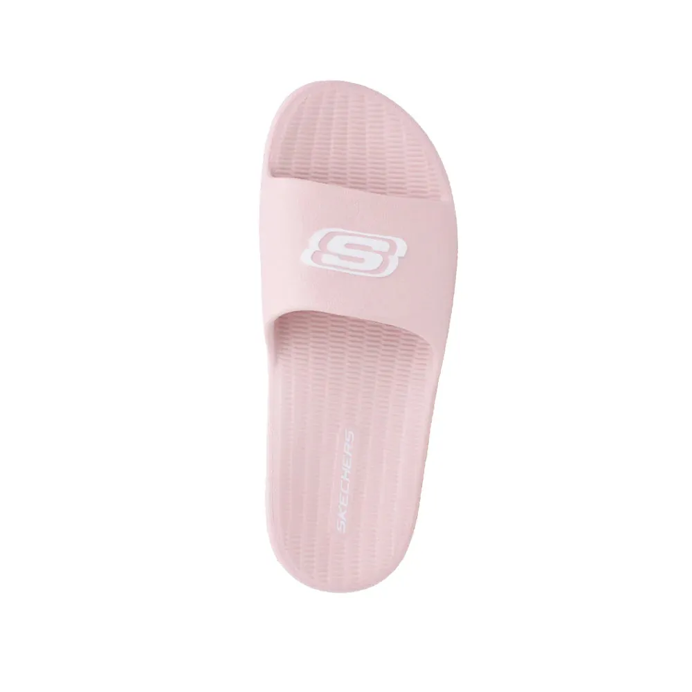 SKECHERS Women's Darvon-Hartleb Slide (Light Pink)