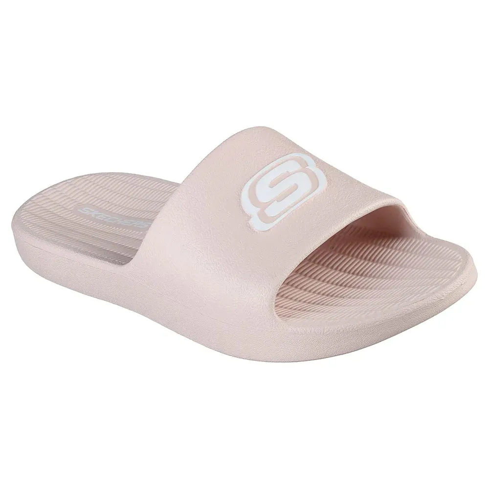 SKECHERS Women's Darvon-Hartleb Slide (Light Pink)