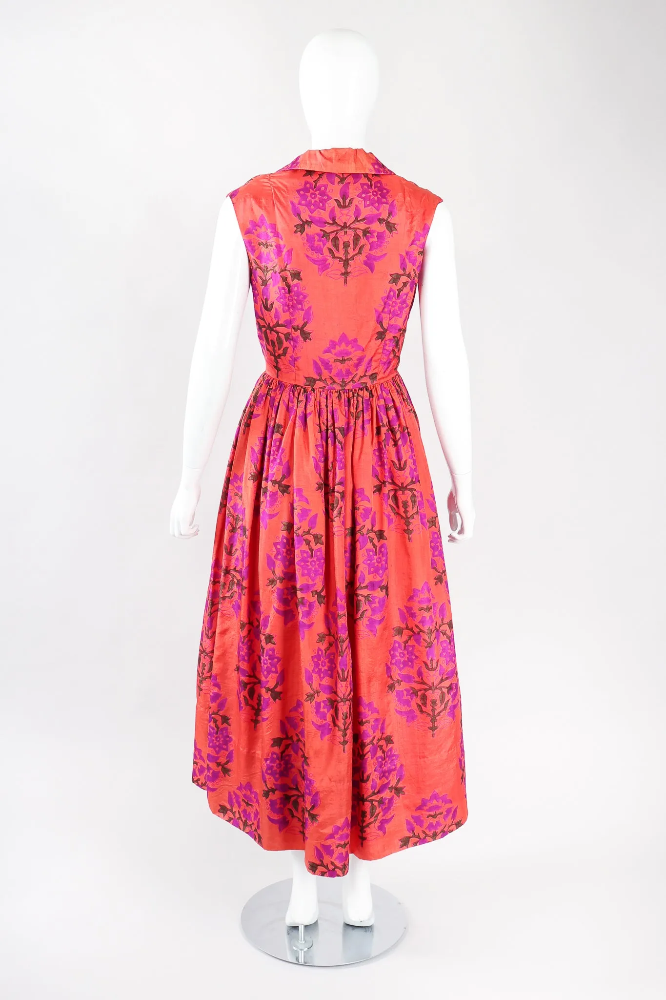 Sleeveless Silk Shirtwaist Dress