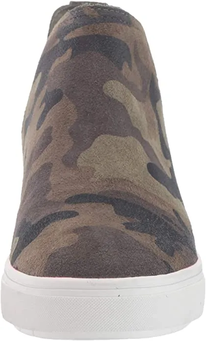 STEVE MADDEN WOMEN'S CANARES CROCO SUEDE SNEAKERS CAMO SUEDE