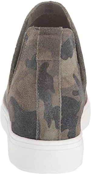 STEVE MADDEN WOMEN'S CANARES CROCO SUEDE SNEAKERS CAMO SUEDE