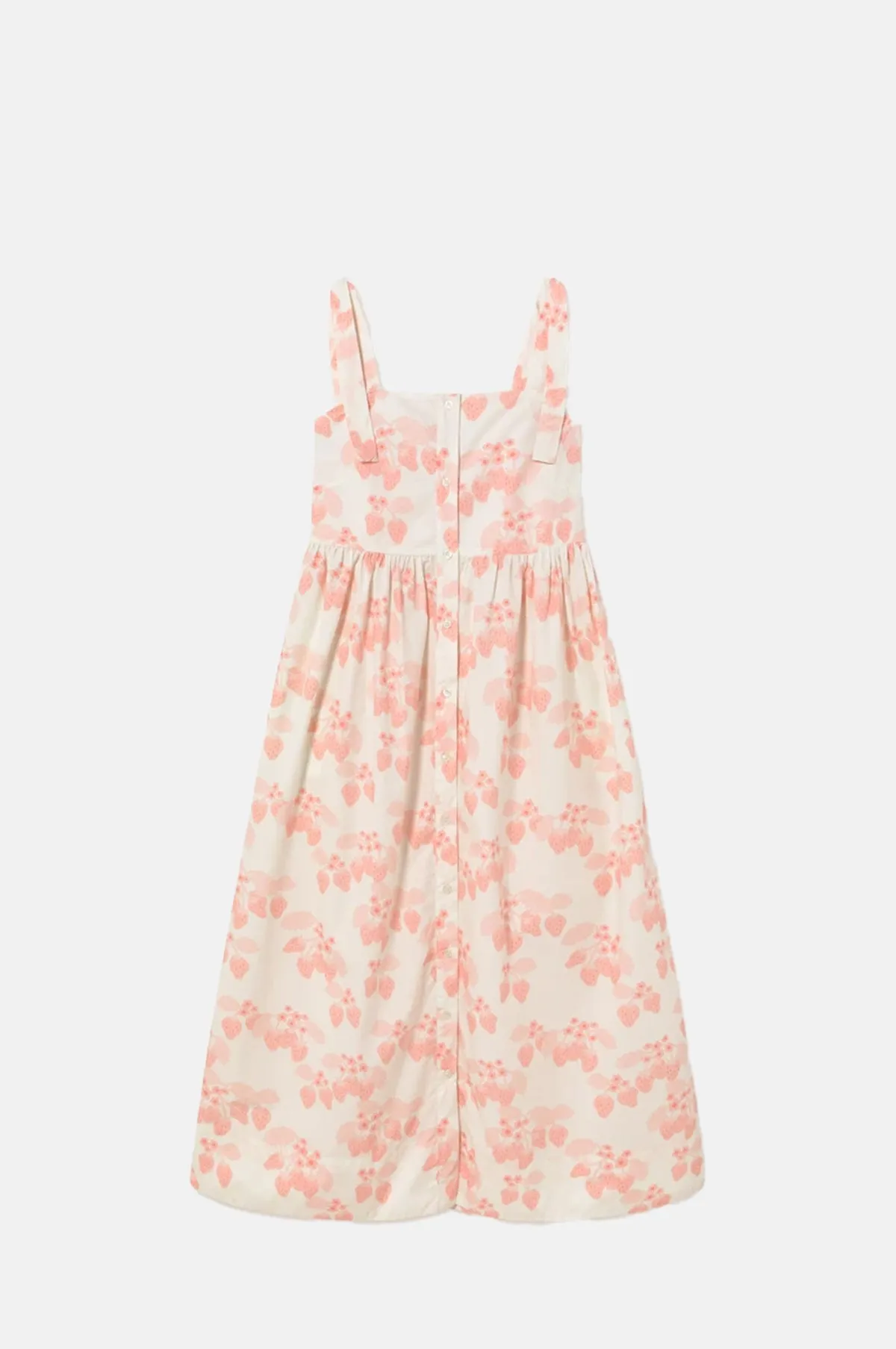 Strawberries Midi Dress Off-White