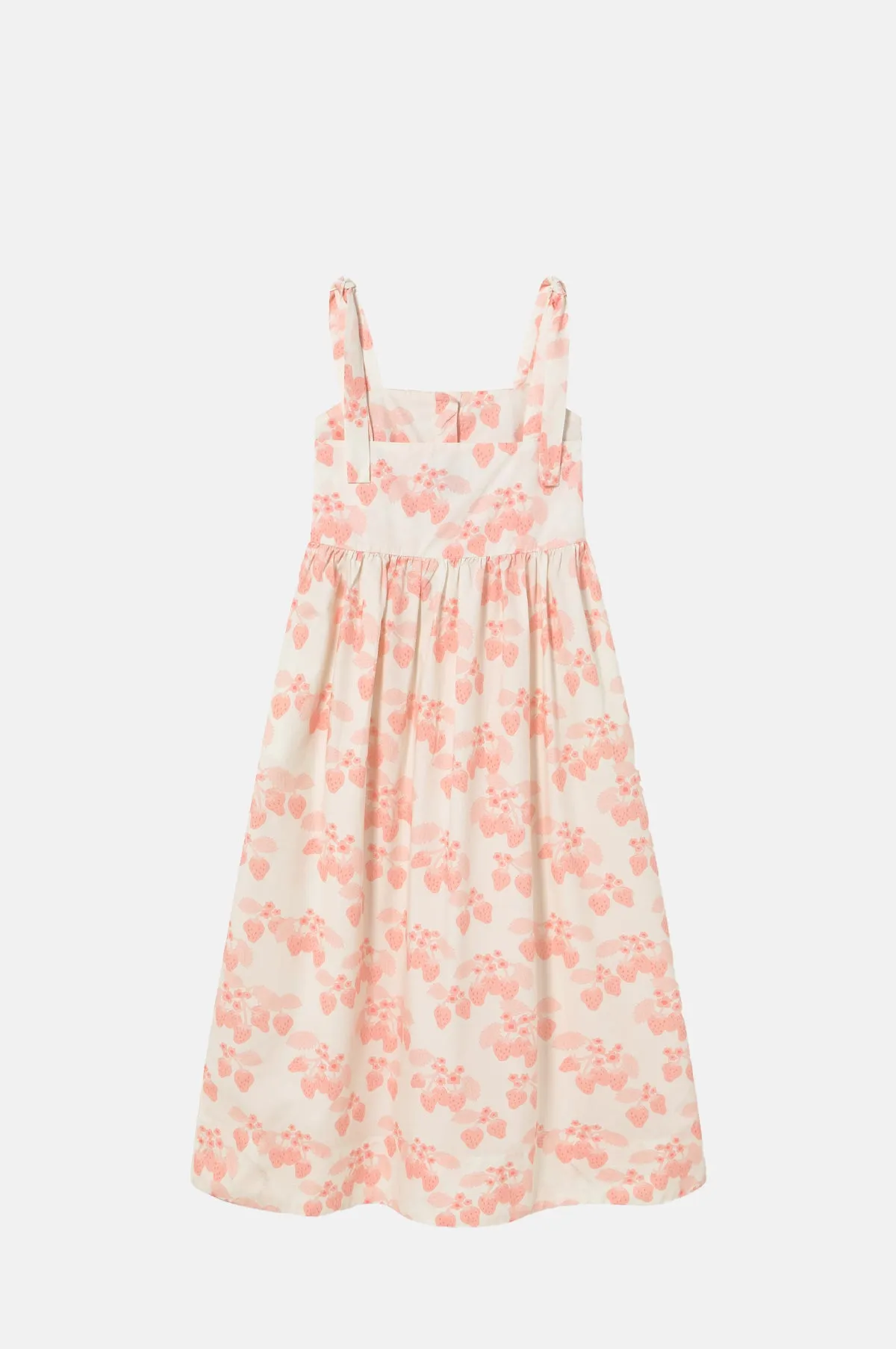 Strawberries Midi Dress Off-White