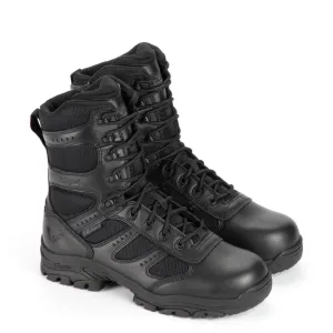 Thorogood Men's 8" Waterproof Side Zipper Black Uniform Work Boots