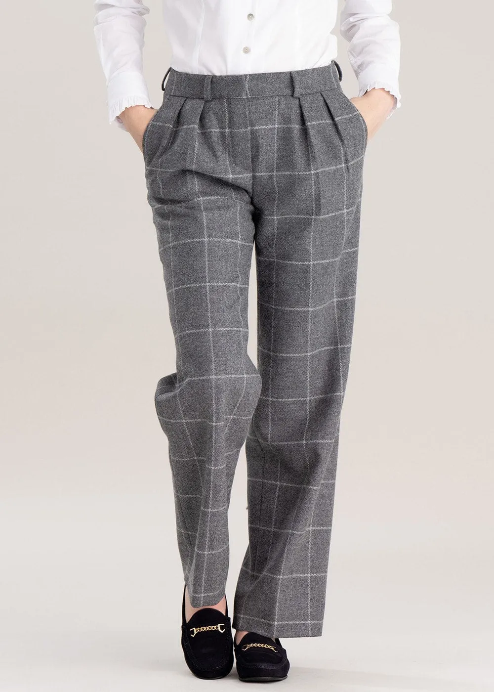 Twill Wide Leg Trousers